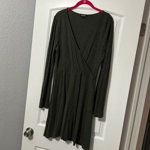 Green sweater dress
